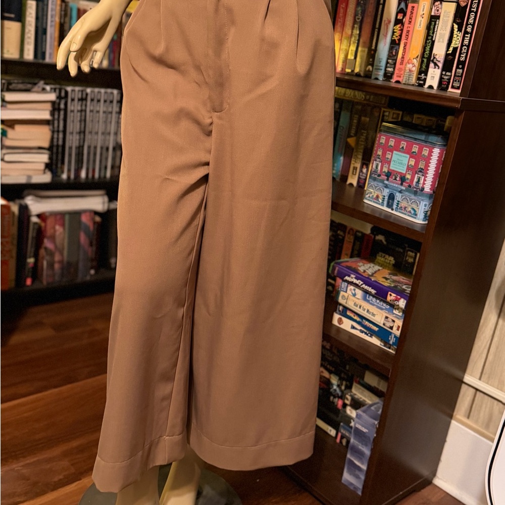 KINdom Tan Wide-Leg Pants